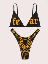 Verrückter Punk-Bikini-Badeanzug